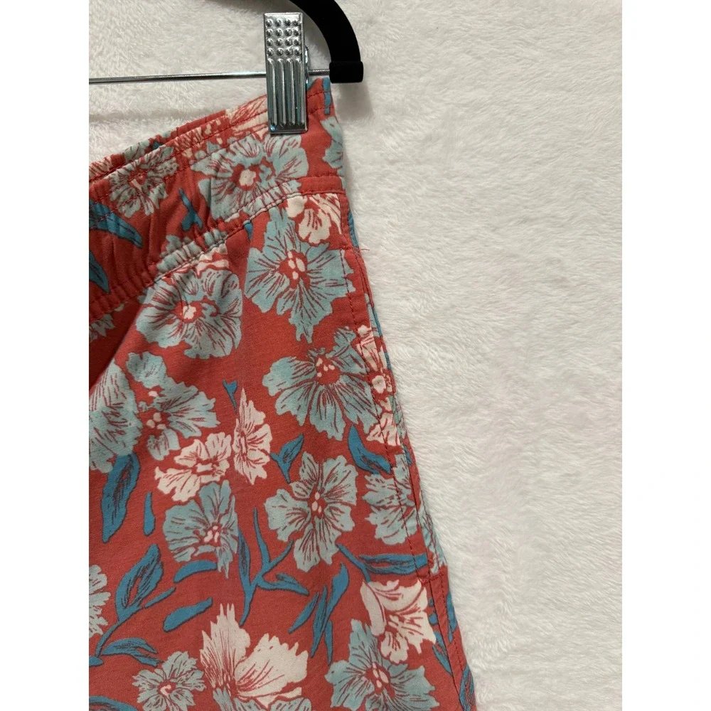 Faherty Beacon Trunk Mens Swim Shorts Floral Red Sustainable Board Shorts Large